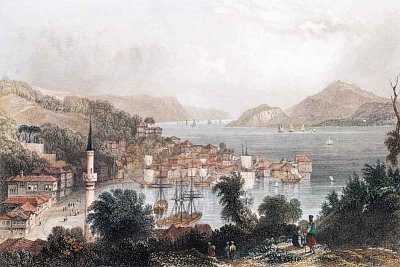 Čtvrť Tarabya s přilehlým zálivem, Istanbul, Turecko