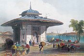 Fontána v Üsküdar, Istanbul, Turecko