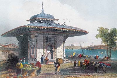Fontána v Üsküdar, Istanbul, Turecko