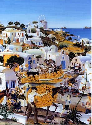 Santorino v minulosti