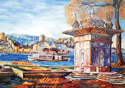Fontána v Üsküdar, Istanbul, Turecko