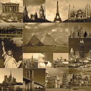 Světové monumenty (černobílé)